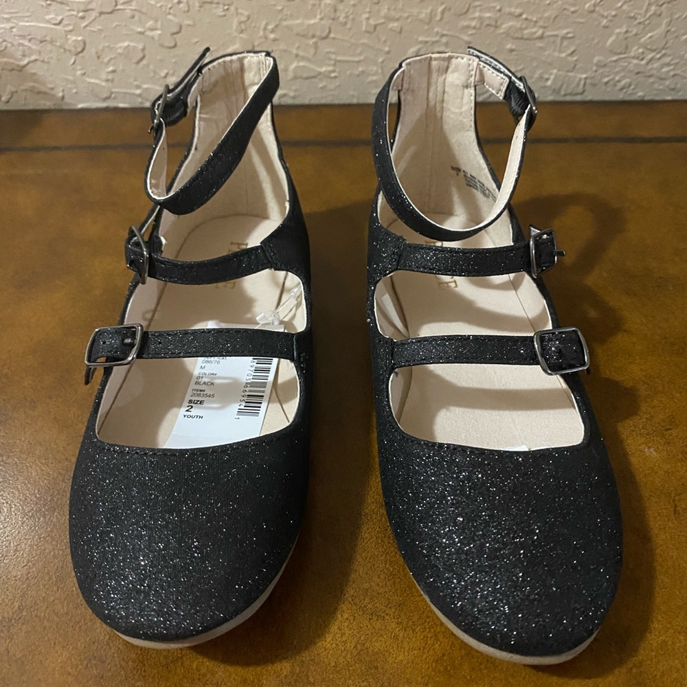 Glitter black dress shoes